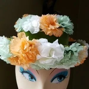 Vintage Mid Century Frederick and Nelson of Seattle Velvet Trimmed Floral Hat Vintage | Accessories | Vintage Mid Century Frederick And  main image 2